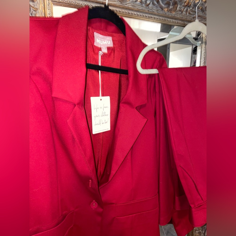 Women MuMu Mayor Blazer Red Suiting